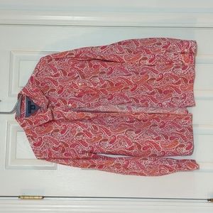 🔥Tommy Hilfiger blouse XL peachy pink paisley